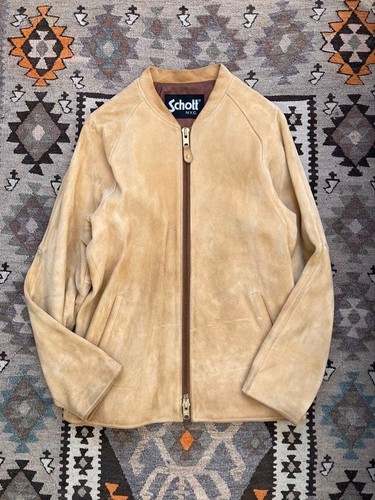 Veste simple cuir daim - en,