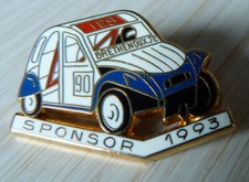 RARE PIN'S VOITURE COURSE AUTO CROSS 2 CV DEUDEUCHE BRETHENOUX ZAMAC 1993