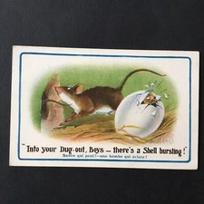 Old postcard illustrator mouse chick mouse vintage postcard PC