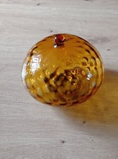 Antique Orange Glass Kerosene Lamp Body Worked / 2nd Hand