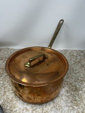 Mauviel M'Heritage M'200 B Sauce Pan With Lid Brass Handle 3.3-Qt