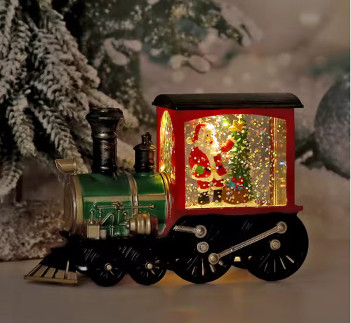 Train noël lumineux - lumineux, père