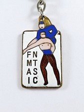 KEYCHAIN - FNMTASIC - Figure Skating / Dance - Enameled Metal - Vintage