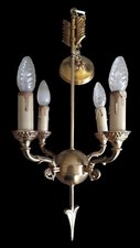 French Empire design brass Arrow 4 arms chandelier lamp