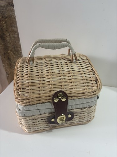 Petite valise valisette osier - valise,