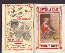 MARSEILLE 13: CALENDRIER Savon LE CHAT de poche 1913 / Repassage Lavandière ...