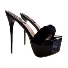 Mule Sexy Cubiste À Talon