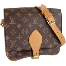 Louis Vuitton Monogram Cartouchiere MM Leather Brown Shoulder bag 3637