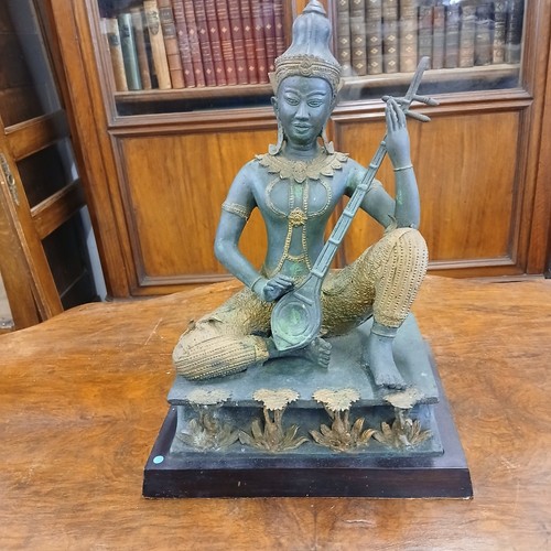 Joueur luth bronze - joueur,