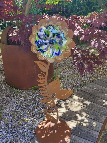 Fleur jardin rouille - jardin, en