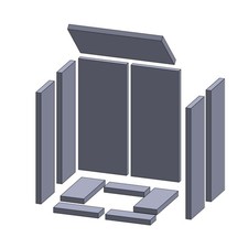 Doublure de foyer Convient pour Skantherm Nobus** cheminée et poêle 12 pièces