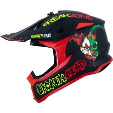 Broken Head Motocross-Helm Freakzone Noir-Rouge