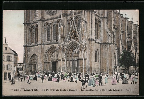 Cpa mantes parvis de - cpa,