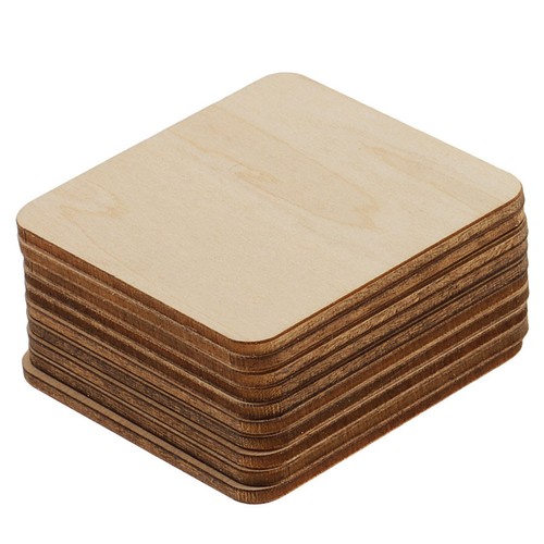 100 pcs bois carré découpes - pcs,