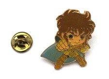2003 SAINT SEIYA Lapel Pin LEO AIORIA GOLD SAINT 3.5 (1.4") cm Movic Metal Alloy