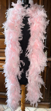 Superbe boa rose en plumes de
