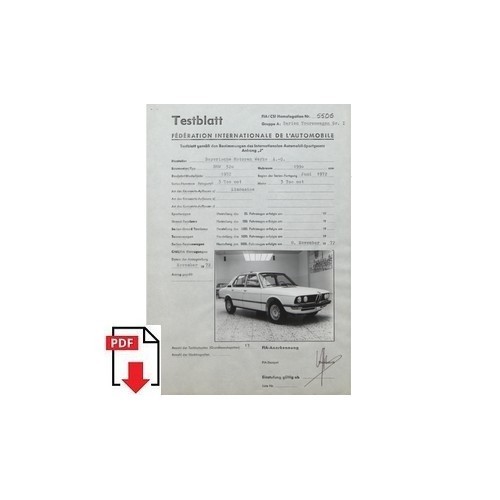 1973 bmw 520 testblatt - 520,