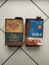 Bidon d' huile Purfina motos Et Total Citroën Liquide Frein A Restaurer 