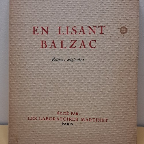 Alain lisant balzac éd - balzac,,