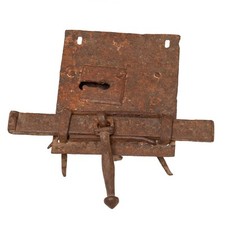 Antique 15th Century Wrought Iron Vertevelle Lock
