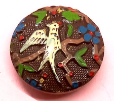 BEAU BOUTON ANCIEN EN BOIS