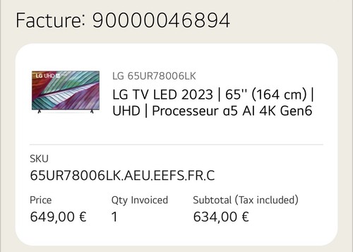 Téléviseur pouces 4k - 65,