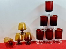LOT DE 6 & 4 VERRES A PIED