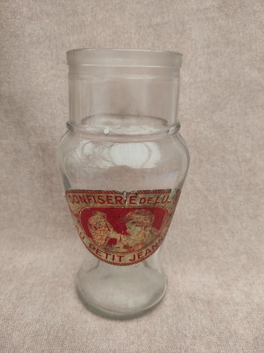 Ancien pot verre - en, bocal