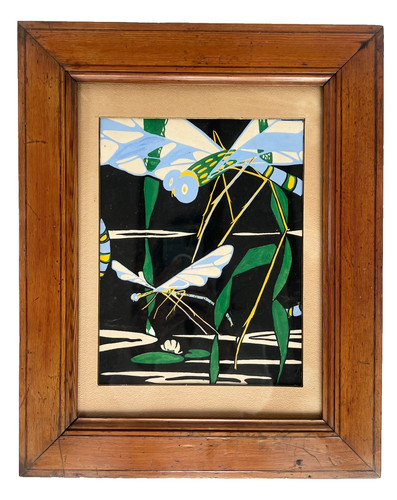 Gouache art déco - gouache,