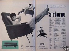 ADVERTISEMENT 1959 AIRBORNE ARMCHAIR FABRICS PATIFET MATTRESS EPEDA - ADVERTISING