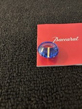 Baccarat Blue Shell Edge Dark Blue Gold Crystal Rings Mod1