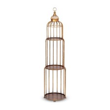 Bird Cage Stackable Etagere 3 Tier Metal Shelf Display