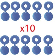 10 CACHE RIVET BLEU PLAQUE