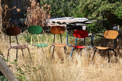 Chaises fauteuils bois métal - bois,