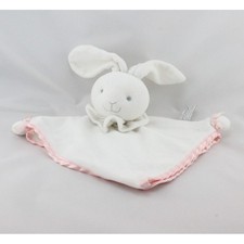 Doudou plat lapin blanc satin