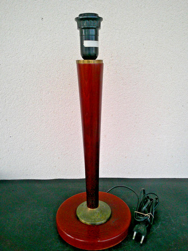 Pied lampe bois metal - lampe,