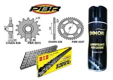 Set Transmission Pignon Engrenage Chaîne DID VX3 pour Honda CBF 600 N 04/06