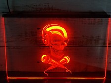 Crâne Casque Bar Pub LED