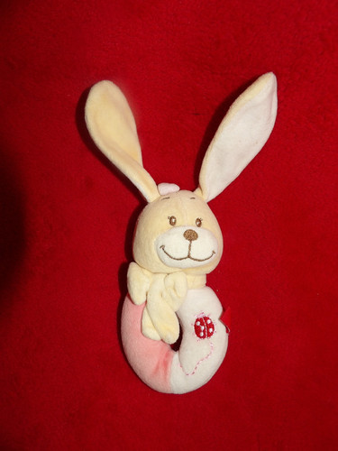 Doudou hochet grelot tex lapin - tex,