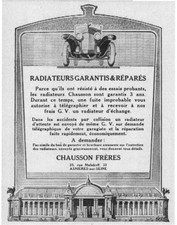 *** Automobile Radiators _ SLAUSSON FRERES *** 1919 - Pub. (14 x 18.5) // a047