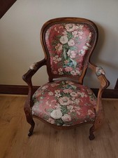 Antique convertible armchair | Louis XV style | floral fabric