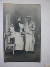 Carte-photo couple de bouchers