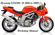 HYOSUNG GT650S / R COMET 2006 to 2009 WORKSHOP MANUAL - PDF Files