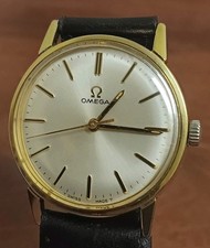 Vintage 1960s Swiss OMEGA Cal. 601 Manual Wind Case Ref 135.012 40 Micron Gold