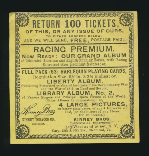 1889 kinney bros tobacco - bros.,
