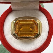 Bague vintage fantaisie avec pierre orange  Taille 52/53.
