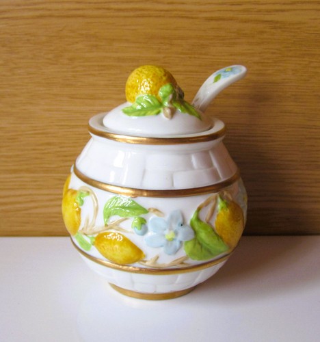 Pot moutarde porcelaine - pot,