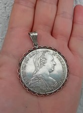 Ancien Pendentif Argent Massif