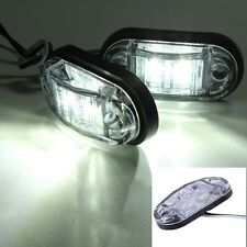 2 X 12v Blanc Smd 2 Led Feux De Gabarit Pour Camion Remorque Caravane Chassis