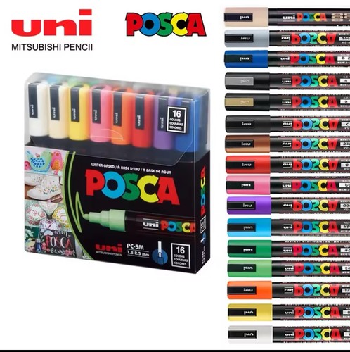 Uni posca 16couleurs - posca,